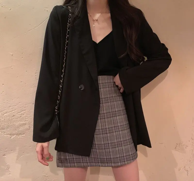 Blazers Women New Chic Solid Korean Teens Long-sleeve Harajuku Loose Office Single-button Spring Stylish Fashion Breathable Thin 
Blazers Women New Chic Solid Korean Teens Long-sleeve Harajuku Loose Office Single-button Spring Stylish Fashion Breathable Thin