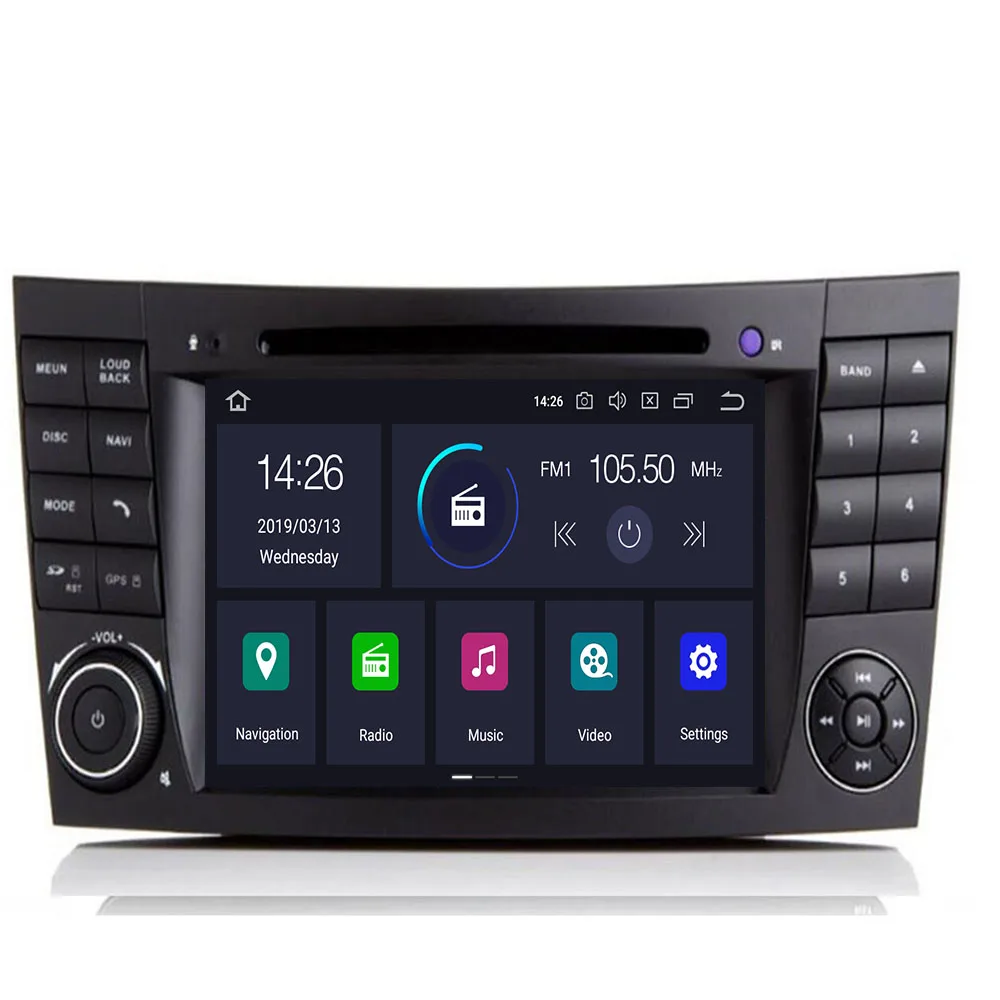DSP IPS Android 10 4G 64G Автомобильный 2 din GPS для E-Class W211 Mercedes Benz CLK G-Class W463 CLS W219 dvd-плеер Радио