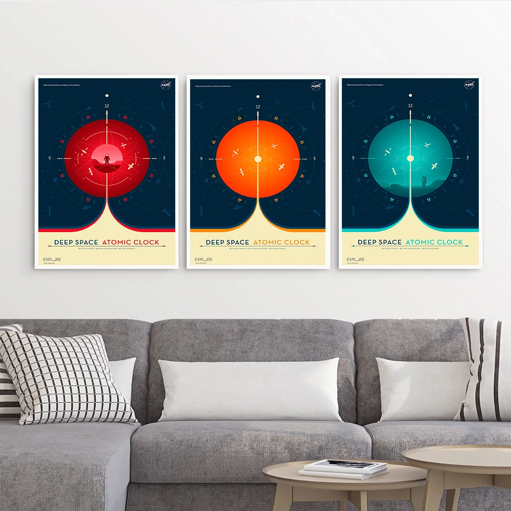 Red Orange Green Deep Space Atomic Clock Wall Art Canvas Painting Nordic Posters and Prints Wall Pictures for Living Home Decor
Red Orange Green Deep Space Atomic Clock Wall Art Canvas Painting Nordic Posters and Prints Wall Pictures for Living Home Decor
