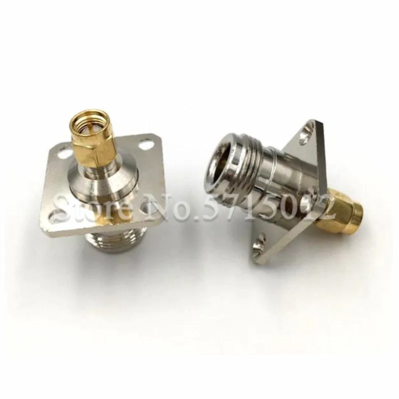

1pcs N/SMA-KJF N Type Famale Head Turn to SMA Male Head Plug Connector with Flange Nickel Plated Brass Test Head RF Adaptor