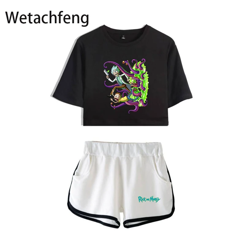 2020 Fashion Cartoon Anime Women Two Piece Set Crop Top Shorts Sportswear Women's Summer Suit Short Sleeve Casual Women Clothes
2020 Fashion Cartoon Anime Women Two Piece Set Crop Top Shorts Sportswear Women's Summer Suit Short Sleeve Casual Women Clothes