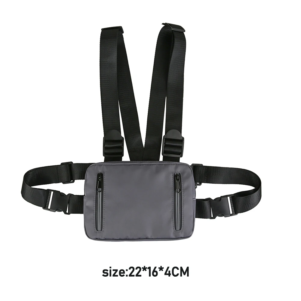 Black Chest Bag Streetwear Vest Unisex Casual Bags Waist Pack Nylon Outdoor Sport Travel Shopping Acessories 22x16x4cm
Black Chest Bag Streetwear Vest Unisex Casual Bags Waist Pack Nylon Outdoor Sport Travel Shopping Acessories 22x16x4cm