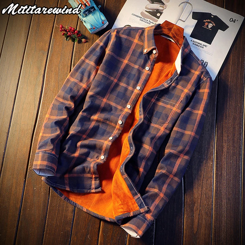 Autumn Winter Fleece Shirt Plus Velvet Plaid Shirts Men Casual Flannel Slim Fit Street Cotton Shirt Size 5XL camisa masculina
Autumn Winter Fleece Shirt Plus Velvet Plaid Shirts Men Casual Flannel Slim Fit Street Cotton Shirt Size 5XL camisa masculina