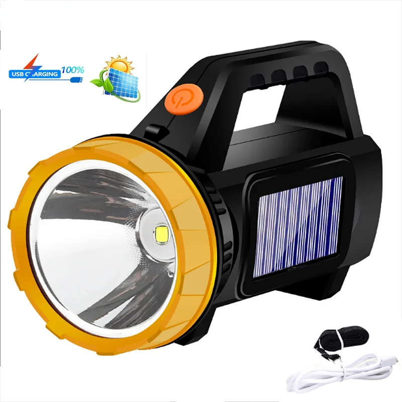 LED Portable Lantern USB Handheld Spotlight Solar Lantern Flashlight Searchlight with Side Light Waterproof 18650 Outdoor
LED Portable Lantern USB Handheld Spotlight Solar Lantern Flashlight Searchlight with Side Light Waterproof 18650 Outdoor