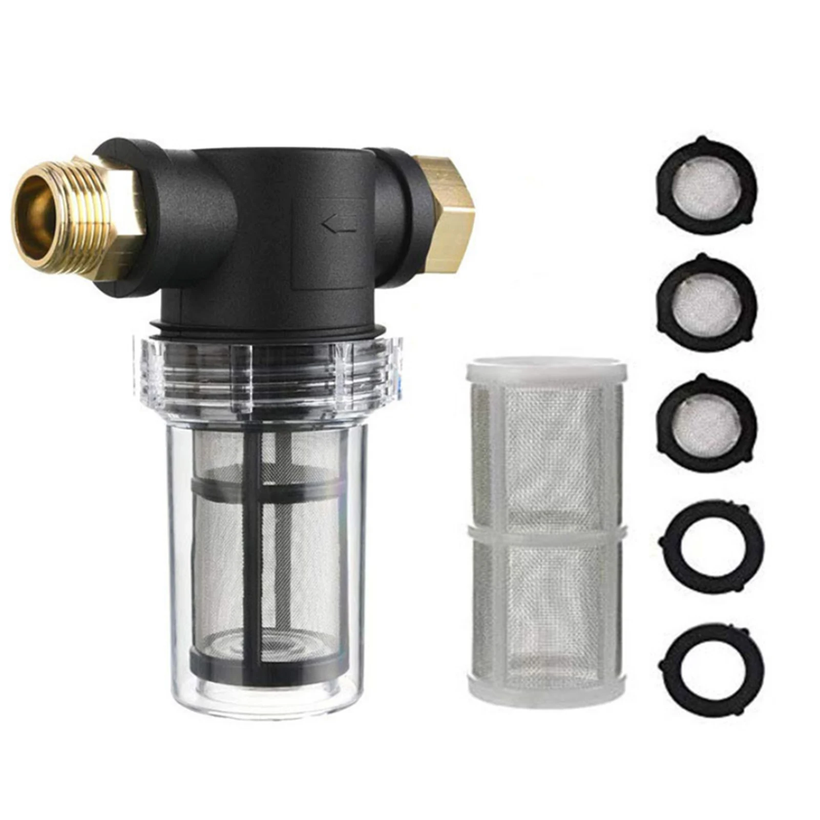 Garden Hose Filter for Pressure Washer Inlet Water Sediment Filter Attachment 100 Mesh and 40 Mesh Screen Hose Washer
Garden Hose Filter for Pressure Washer Inlet Water Sediment Filter Attachment 100 Mesh and 40 Mesh Screen Hose Washer