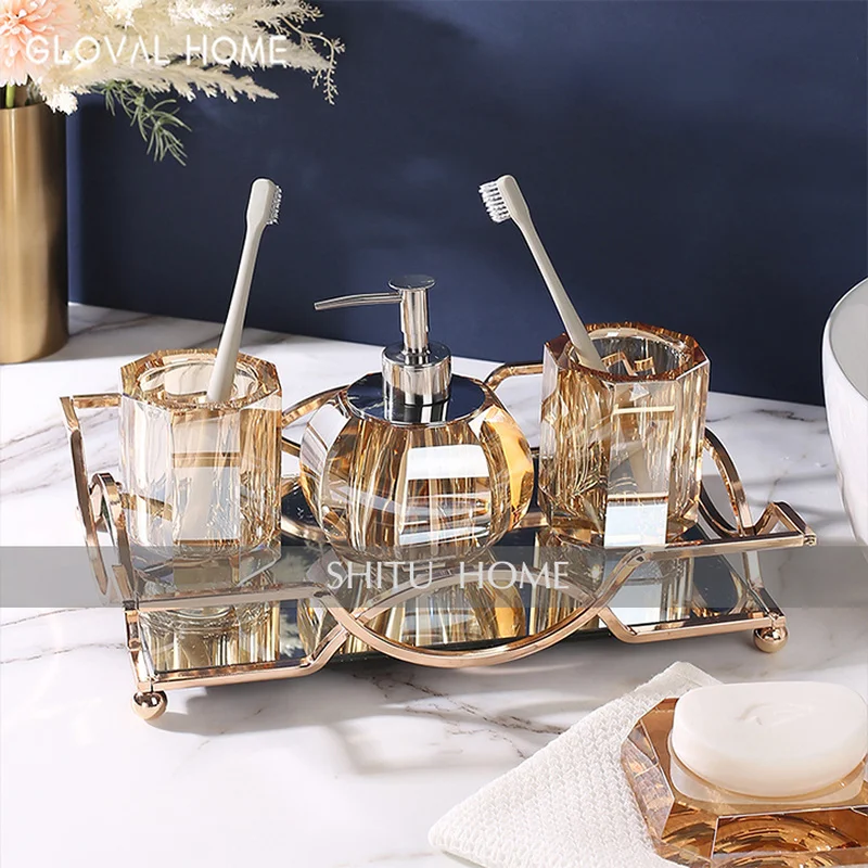 GY Light Luxury Crystal Washing Set High-End Soap Box Shower Gel Hand Sanitizer Travel Bottle Jar Decoration Ornaments
GY Light Luxury Crystal Washing Set High-End Soap Box Shower Gel Hand Sanitizer Travel Bottle Jar Decoration Ornaments