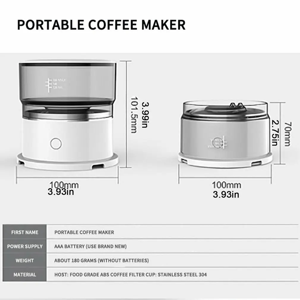 Portable One-Touch Pour Over Drip Coffee Maker Pour Over Drip Coffee Brewer With Stainless Steel Filter
Portable One-Touch Pour Over Drip Coffee Maker Pour Over Drip Coffee Brewer With Stainless Steel Filter