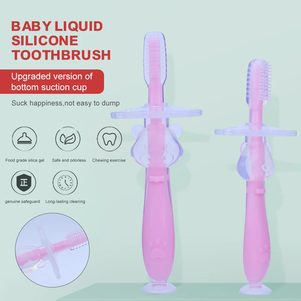 Kids Soft Silicone Toothbrush Baby Toddler Dental Cleaner Oral Care Tooth Brush Training Toothbrush With Suction Cup Care Bebe
Kids Soft Silicone Toothbrush Baby Toddler Dental Cleaner Oral Care Tooth Brush Training Toothbrush With Suction Cup Care Bebe