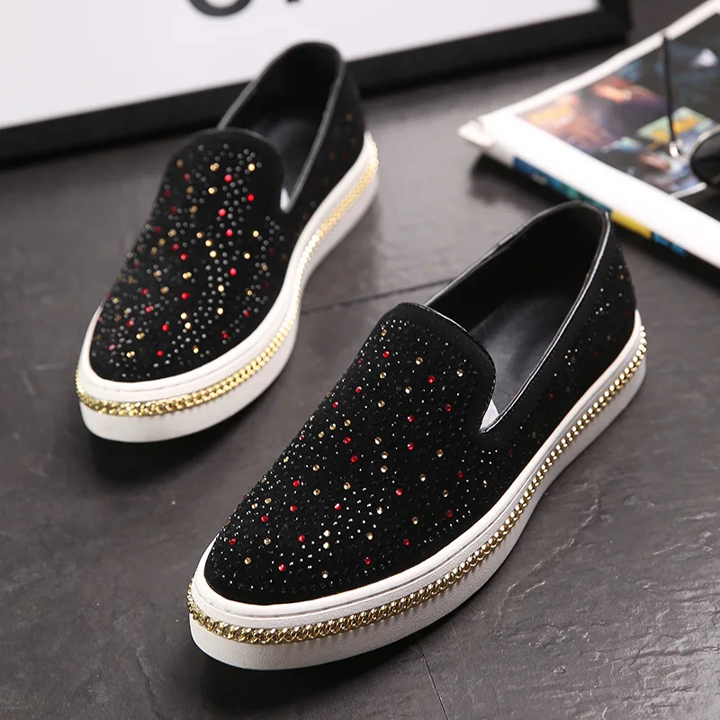 men luxury fashion punk nightclub wear natural leather shoes slip-on platform shoe breathable rhinestone loafers flats sneakers
men luxury fashion punk nightclub wear natural leather shoes slip-on platform shoe breathable rhinestone loafers flats sneakers