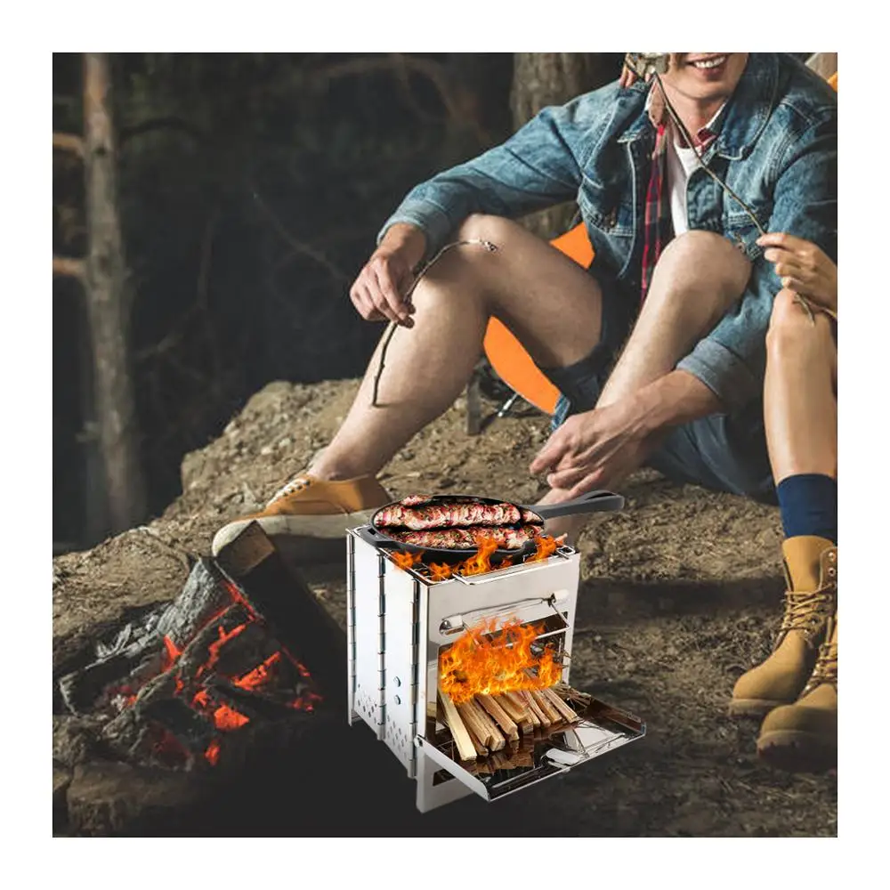 Outdoors Folding Camping Stove Grill Wood Stoves Stainless Steel Burning Mini BBQl with Carry Bag Hiking Camping Cooking Tools
Outdoors Folding Camping Stove Grill Wood Stoves Stainless Steel Burning Mini BBQl with Carry Bag Hiking Camping Cooking Tools