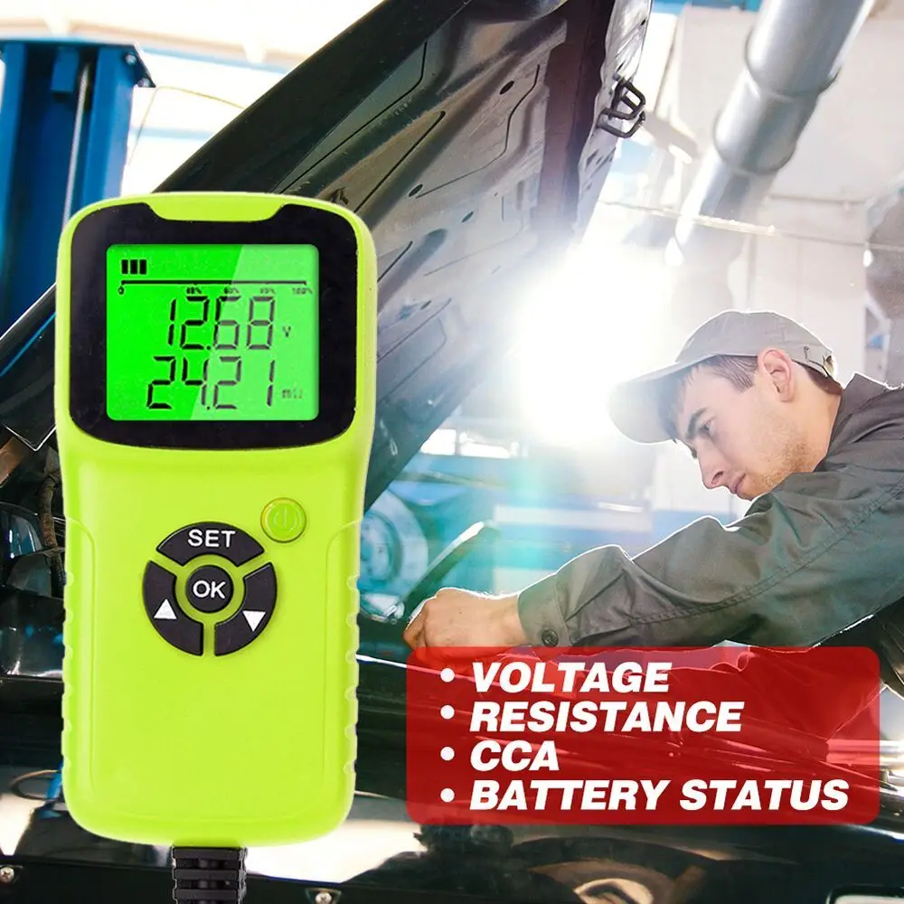 Car Motorcycle Battery Tester 12V Battery System Analyzer 100-1700CCA Charging Cranking Test Tools for the Car
Car Motorcycle Battery Tester 12V Battery System Analyzer 100-1700CCA Charging Cranking Test Tools for the Car