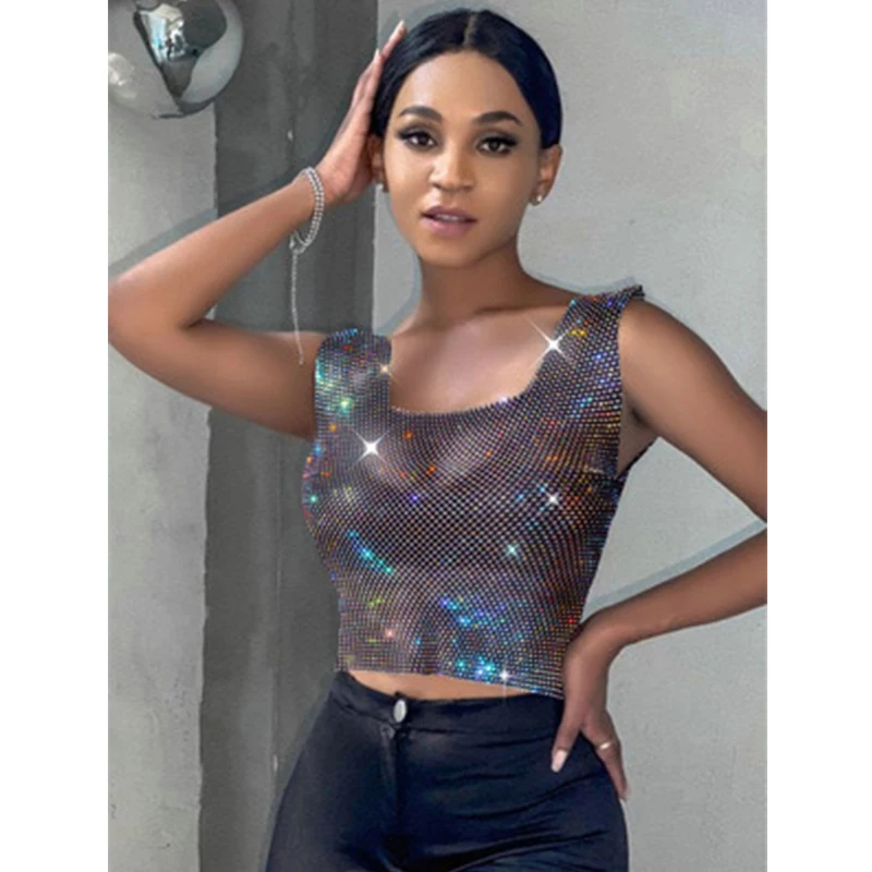 Sexy Summer V Neck See Through Fishnet Corset Crop Top Women Bikini Rhinestone Mesh Beach Party Club Tank Tops 2021
Sexy Summer V Neck See Through Fishnet Corset Crop Top Women Bikini Rhinestone Mesh Beach Party Club Tank Tops 2021