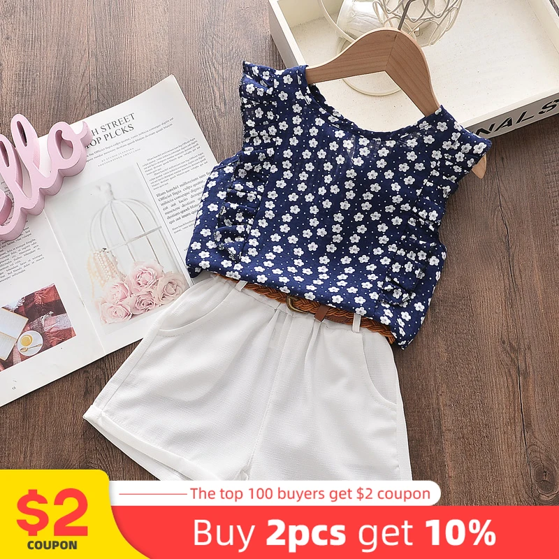Keelorn Girls Clothes Set Summer Kids Floral Top And Shorts 2Pcs Suit Sleeveless Children Clothing Casual Baby Girls Outfits
Keelorn Girls Clothes Set Summer Kids Floral Top And Shorts 2Pcs Suit Sleeveless Children Clothing Casual Baby Girls Outfits