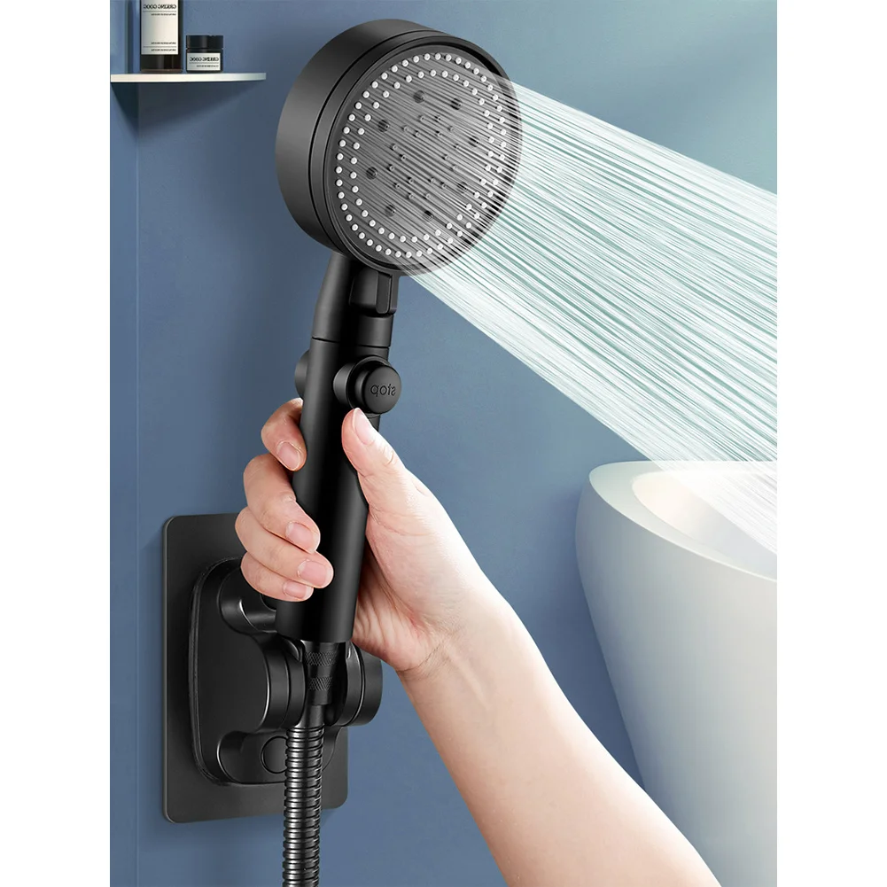 1pc Black Water Saving Shower Head 5 Modes Adjustable High Pressure Shower One Touch Hand-held Pressurized Shower For Bath
1pc Black Water Saving Shower Head 5 Modes Adjustable High Pressure Shower One Touch Hand-held Pressurized Shower For Bath