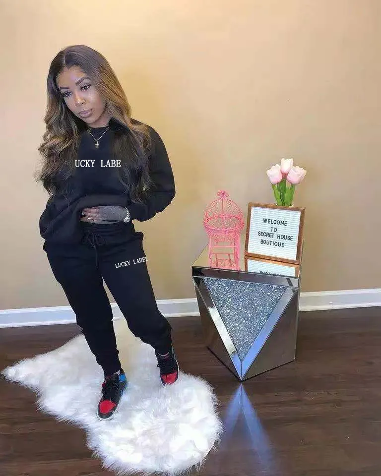 Lucky Label Sweat Suits Women Two Piece Set Tracksuit Matching Set Casual Joggers Out Wear Winter Clothes Wholesale Dropshipping
Lucky Label Sweat Suits Women Two Piece Set Tracksuit Matching Set Casual Joggers Out Wear Winter Clothes Wholesale Dropshipping