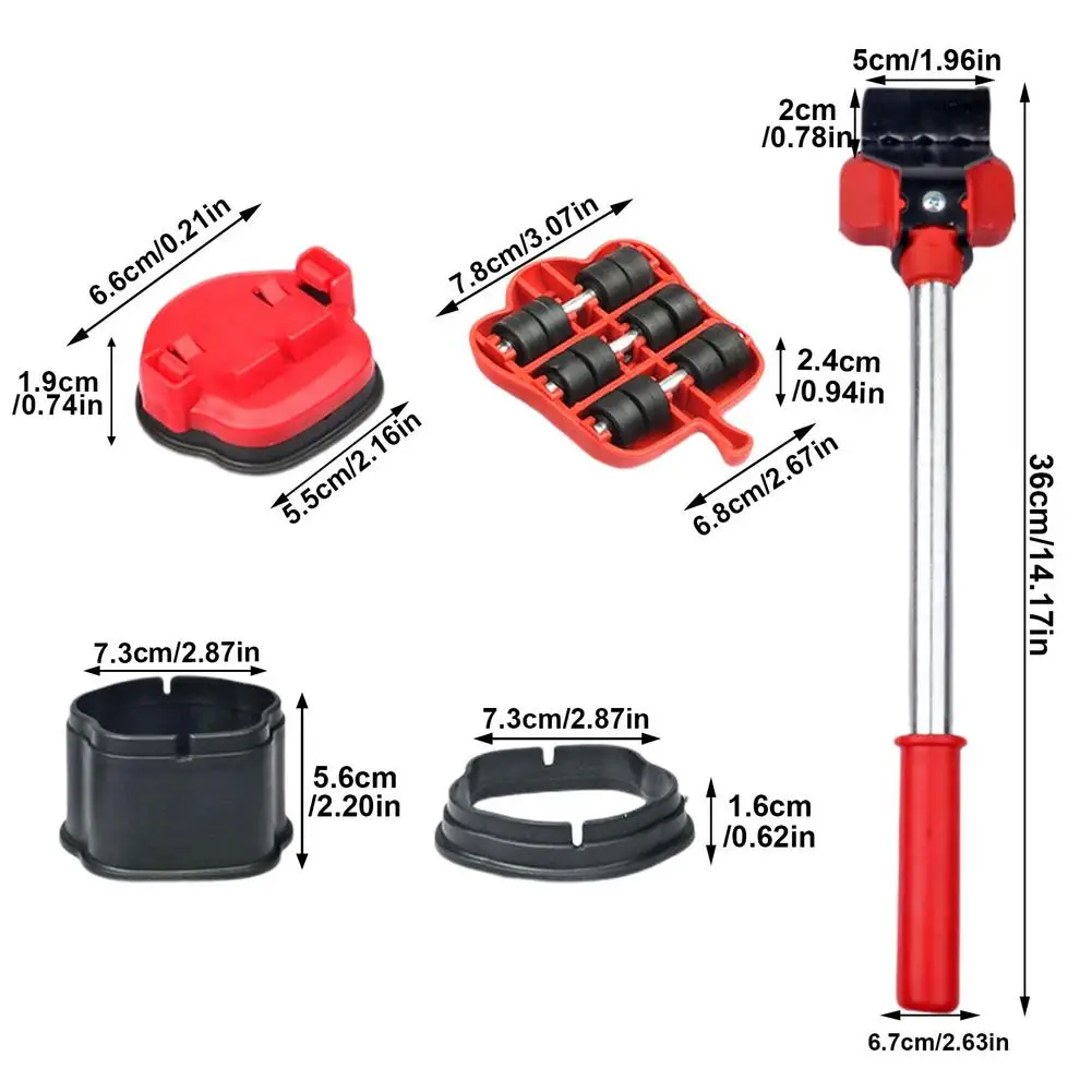 Furniture Mover Tool Set Transport Lifter Heavy Stuffs Moving 4 Wheeled Roller With Lifting Bar Moving Device
Furniture Mover Tool Set Transport Lifter Heavy Stuffs Moving 4 Wheeled Roller With Lifting Bar Moving Device