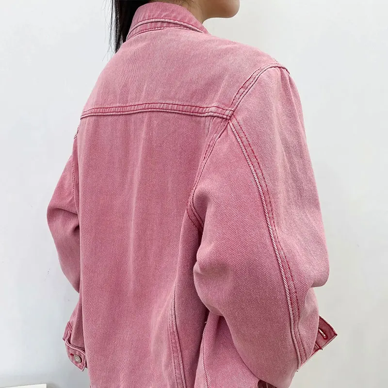 2021 Summer New Women's European And American Style Long-sleeved Denim Jacket Fashion All-match Loose Top Pink
2021 Summer New Women's European And American Style Long-sleeved Denim Jacket Fashion All-match Loose Top Pink