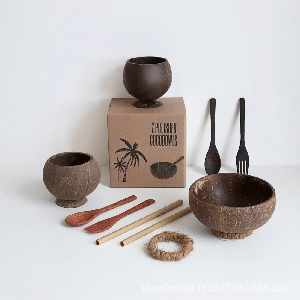 Creative Natural Coconut Bowl Fruit Decoration Fruit Salad Noodle Bowl Wooden Rice Bowl Craft Decoration kitchen Utensils
Creative Natural Coconut Bowl Fruit Decoration Fruit Salad Noodle Bowl Wooden Rice Bowl Craft Decoration kitchen Utensils