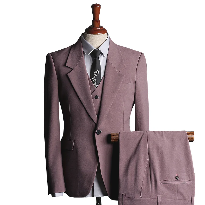 The New men's high-end Suit Pink Tide Leisure Suit Fashionable Dress The groom's Best Man Three
The New men's high-end Suit Pink Tide Leisure Suit Fashionable Dress The groom's Best Man Three