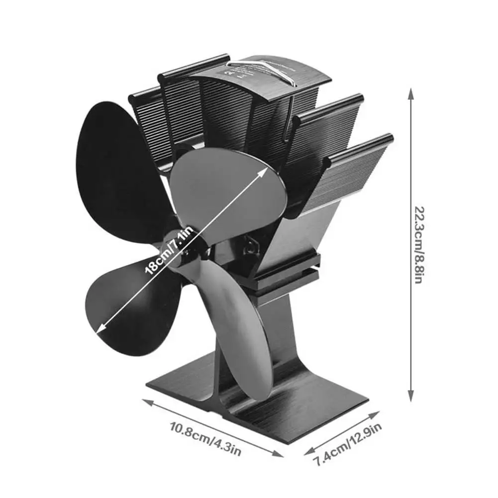 Black Fireplace Fan Heat Powered Stove Fan For Wood Log Burner Fireplace Efficient Heat Distribution Alumina Home Fireplace Fan
Black Fireplace Fan Heat Powered Stove Fan For Wood Log Burner Fireplace Efficient Heat Distribution Alumina Home Fireplace Fan