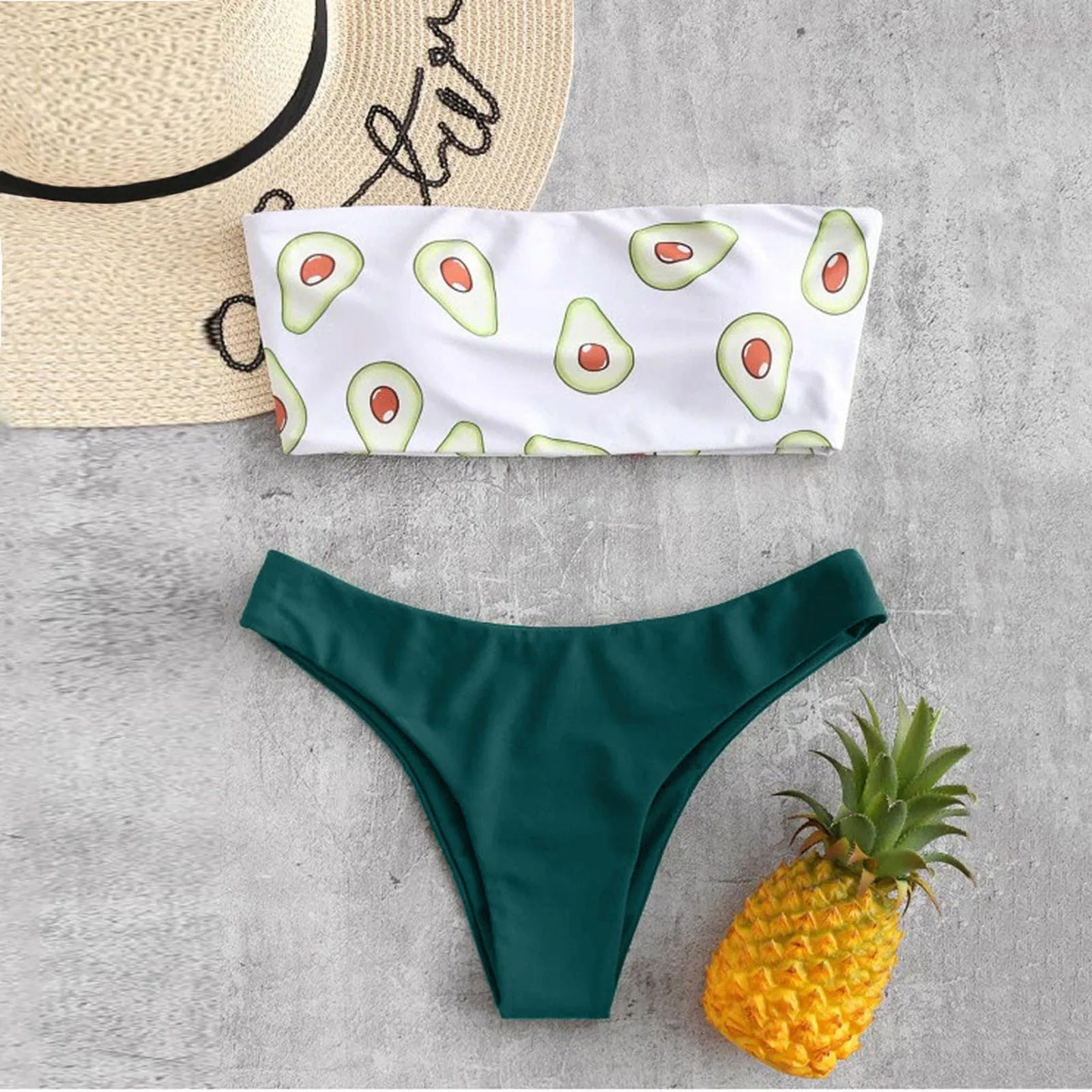New Swimming Suit For Women Swimsuit Avocado Print Tube up Two Pieces Bikini Set Push-Up Swimwear Beachwear кђпалник женский B4
New Swimming Suit For Women Swimsuit Avocado Print Tube up Two Pieces Bikini Set Push-Up Swimwear Beachwear кђпалник женский B4