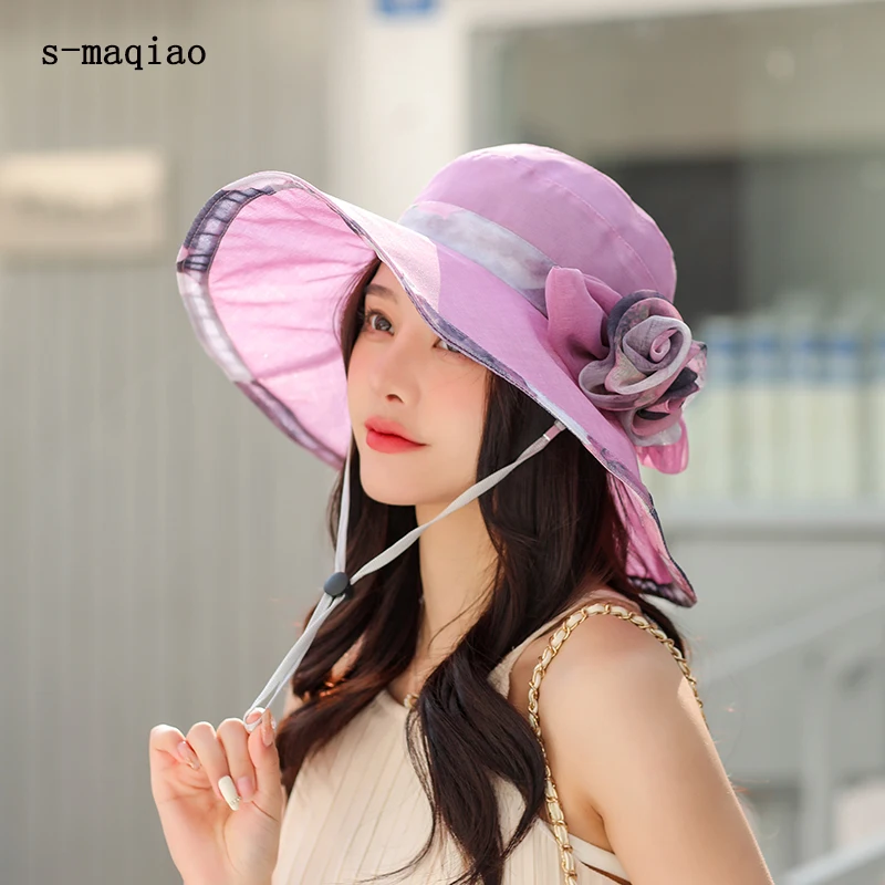 Elegant Sun Hat For Women Summer Large Brim Church Hats Ladies Fashion Flower Fisherman Hat Anti-UV Travel Beach Hat 2022 New
Elegant Sun Hat For Women Summer Large Brim Church Hats Ladies Fashion Flower Fisherman Hat Anti-UV Travel Beach Hat 2022 New