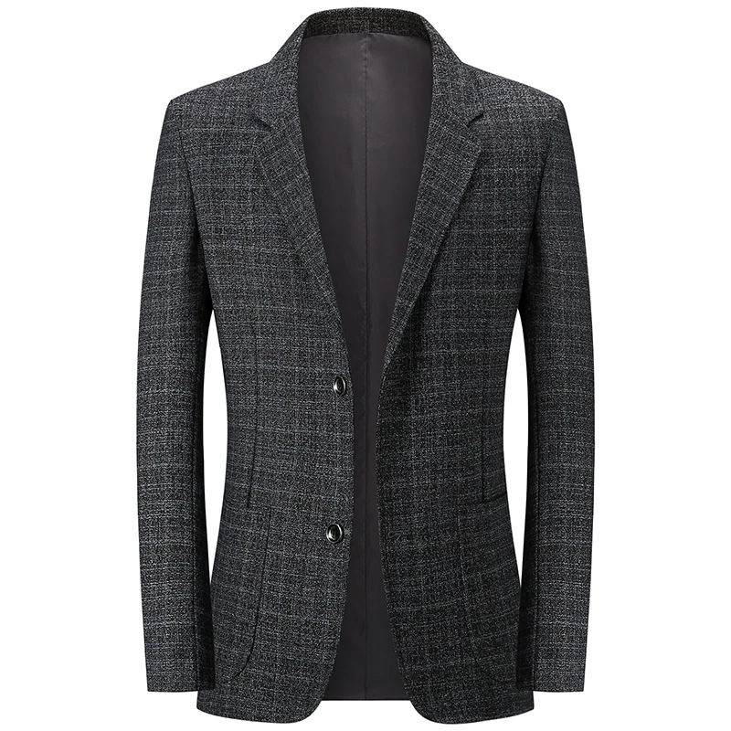 

Blazer casual masculino de corte justo, jaqueta de lã com vestido clássico, para negócios, 2021