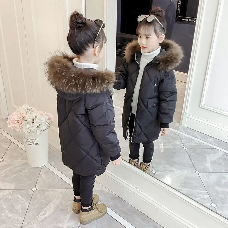 120-160 Girls Parkas Padded Jacket 2020 Winter New Girl Coat Cotton Jackets Fashion Big Fur Collar Solid Warm Jackets
120-160 Girls Parkas Padded Jacket 2020 Winter New Girl Coat Cotton Jackets Fashion Big Fur Collar Solid Warm Jackets