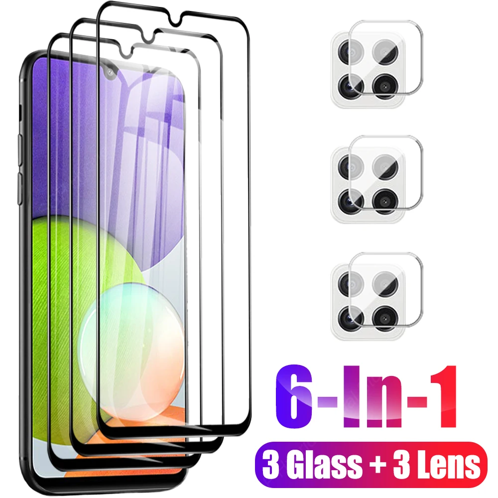 6-in-1 Full Protective Glass Screen Protector For Samsung Galaxy A22 4G 5G Tempered Film On A2 2 A 2 2 22 Camera Protection Lens
6-in-1 Full Protective Glass Screen Protector For Samsung Galaxy A22 4G 5G Tempered Film On A2 2 A 2 2 22 Camera Protection Lens