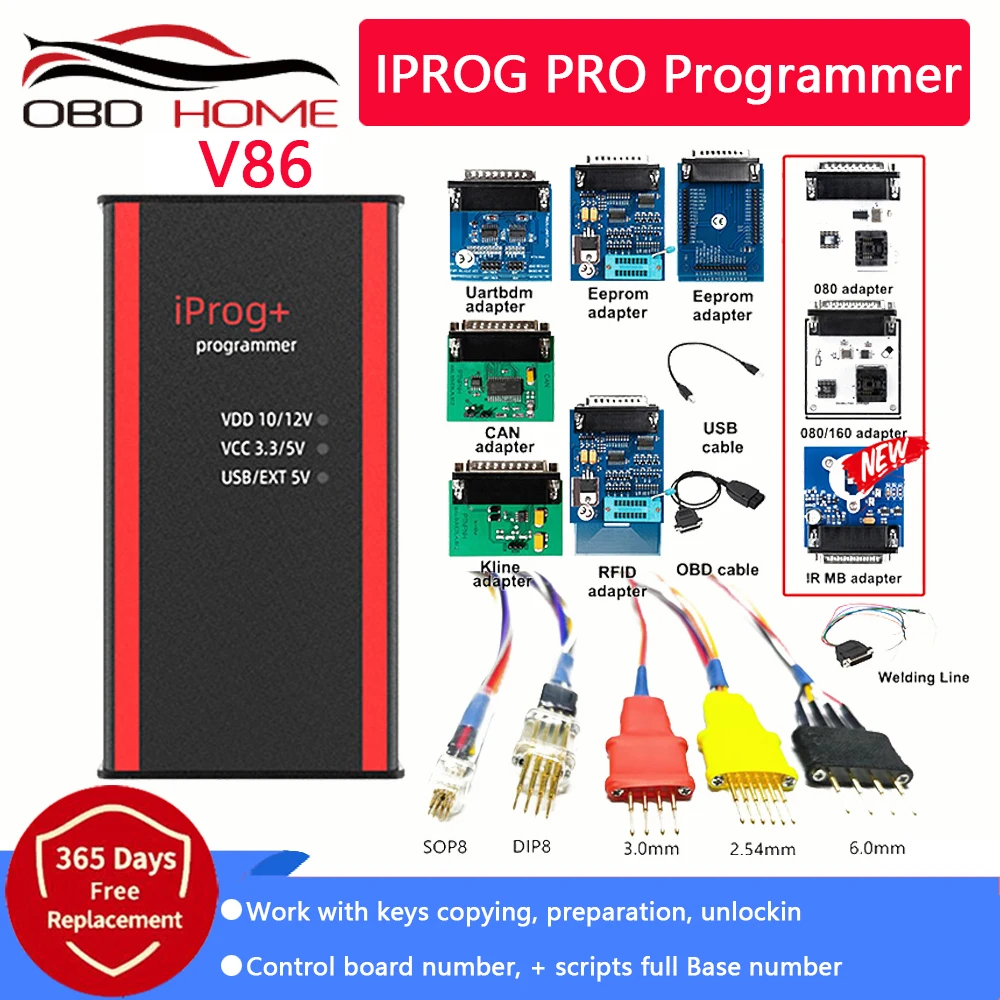 Newest V86 iPROG+ Prog Programmer iProg Supports IMMO/Airbag Reset Replace Carprog/Digiprog/Tango Till 2019
Newest V86 iPROG+ Prog Programmer iProg Supports IMMO/Airbag Reset Replace Carprog/Digiprog/Tango Till 2019