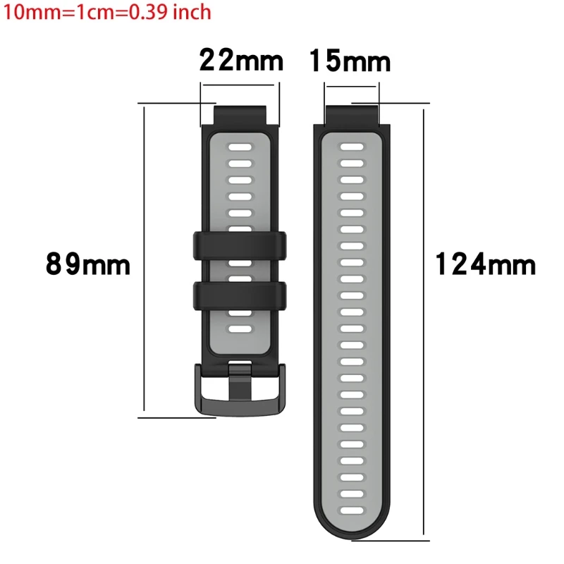Replacement Silicone Band Strap for Forerunner 220 630 735X Watchband Strap Wristband Two-color Multi-Colors 22mm Width
Replacement Silicone Band Strap for Forerunner 220 630 735X Watchband Strap Wristband Two-color Multi-Colors 22mm Width