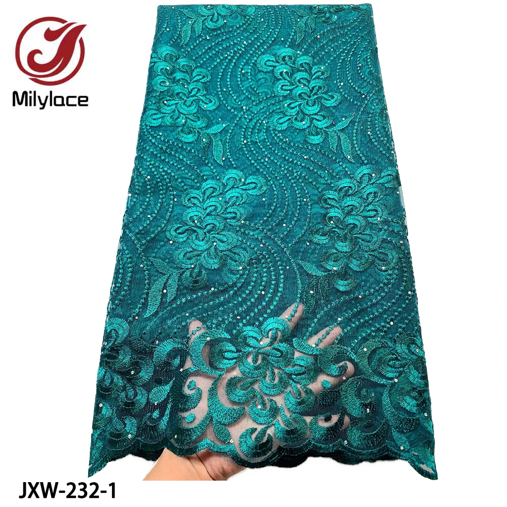 French Lace Fabric with Rhinestones Hot Selling Embroidered Tulle Lace Fabric for African Dress Women Wedding JXW-232
French Lace Fabric with Rhinestones Hot Selling Embroidered Tulle Lace Fabric for African Dress Women Wedding JXW-232