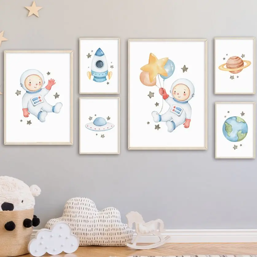 Astronaut Spaceship Rocket Planet Star Mars Wall Art Canvas Painting Nordic Posters And Prints Wall Pictures For Kids Room Decor
Astronaut Spaceship Rocket Planet Star Mars Wall Art Canvas Painting Nordic Posters And Prints Wall Pictures For Kids Room Decor
