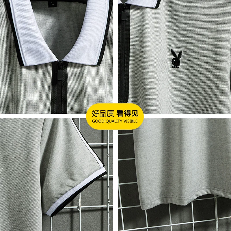 PLAYBOY New Mens Polo Shirt Brands Clothing Short Sleeve Summer Shirt Man Cotton Poloshirt Men Plus Size 4XL Polo Shirts PB1505
PLAYBOY New Mens Polo Shirt Brands Clothing Short Sleeve Summer Shirt Man Cotton Poloshirt Men Plus Size 4XL Polo Shirts PB1505