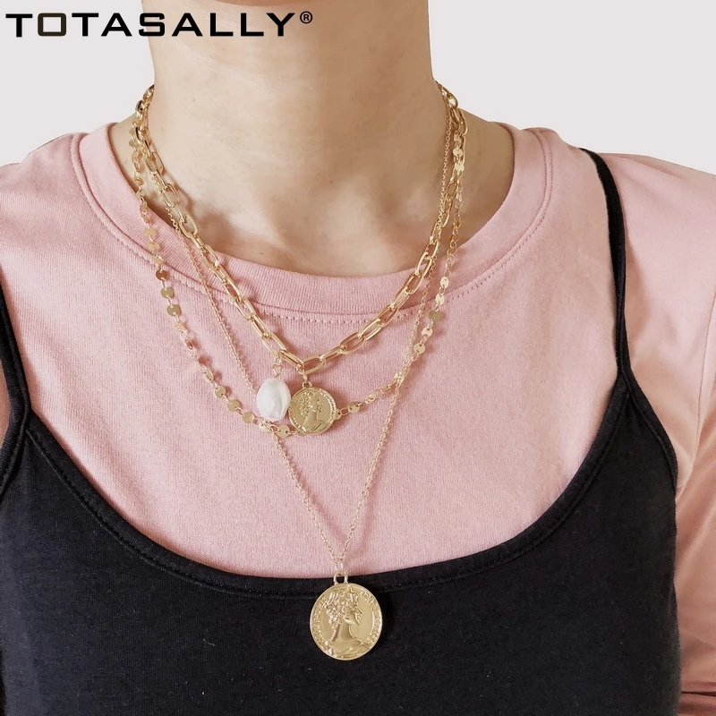 TOTASALLY Vintage Coins Pendant Necklaces INS Hot Chain Simulated Pearl Charms Women Collar Necklace 2020 Top Jewelry dropship
TOTASALLY Vintage Coins Pendant Necklaces INS Hot Chain Simulated Pearl Charms Women Collar Necklace 2020 Top Jewelry dropship