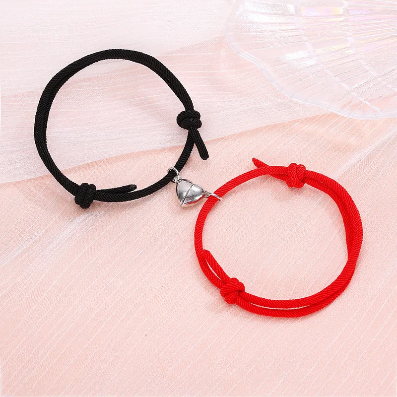 2Pcs/Set Minimalist Lovers Heart Matching Friendship Bracelet Rope Braided Couple Magnetic Distance Bracelet Kit Lover Jewelry
2Pcs/Set Minimalist Lovers Heart Matching Friendship Bracelet Rope Braided Couple Magnetic Distance Bracelet Kit Lover Jewelry