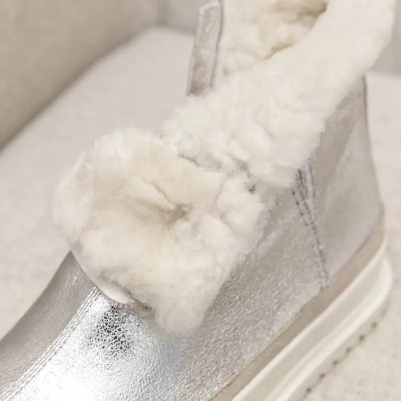 Brand Women Wool Ankle Boots Winter Warm Short Boots Genuine Leather Office Casual Shoes Woman Flats Platform Boots
Brand Women Wool Ankle Boots Winter Warm Short Boots Genuine Leather Office Casual Shoes Woman Flats Platform Boots