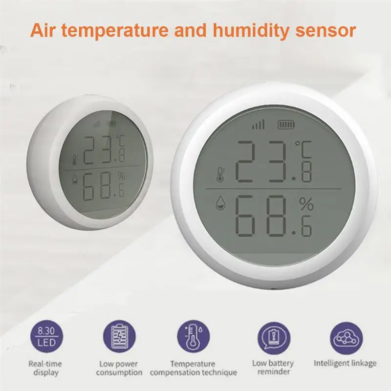 Smart Temperature Controller Humidity Sensor with LED Screen Adjustable Smart Detector for Google Assistent for Tuya Zigbee
Smart Temperature Controller Humidity Sensor with LED Screen Adjustable Smart Detector for Google Assistent for Tuya Zigbee