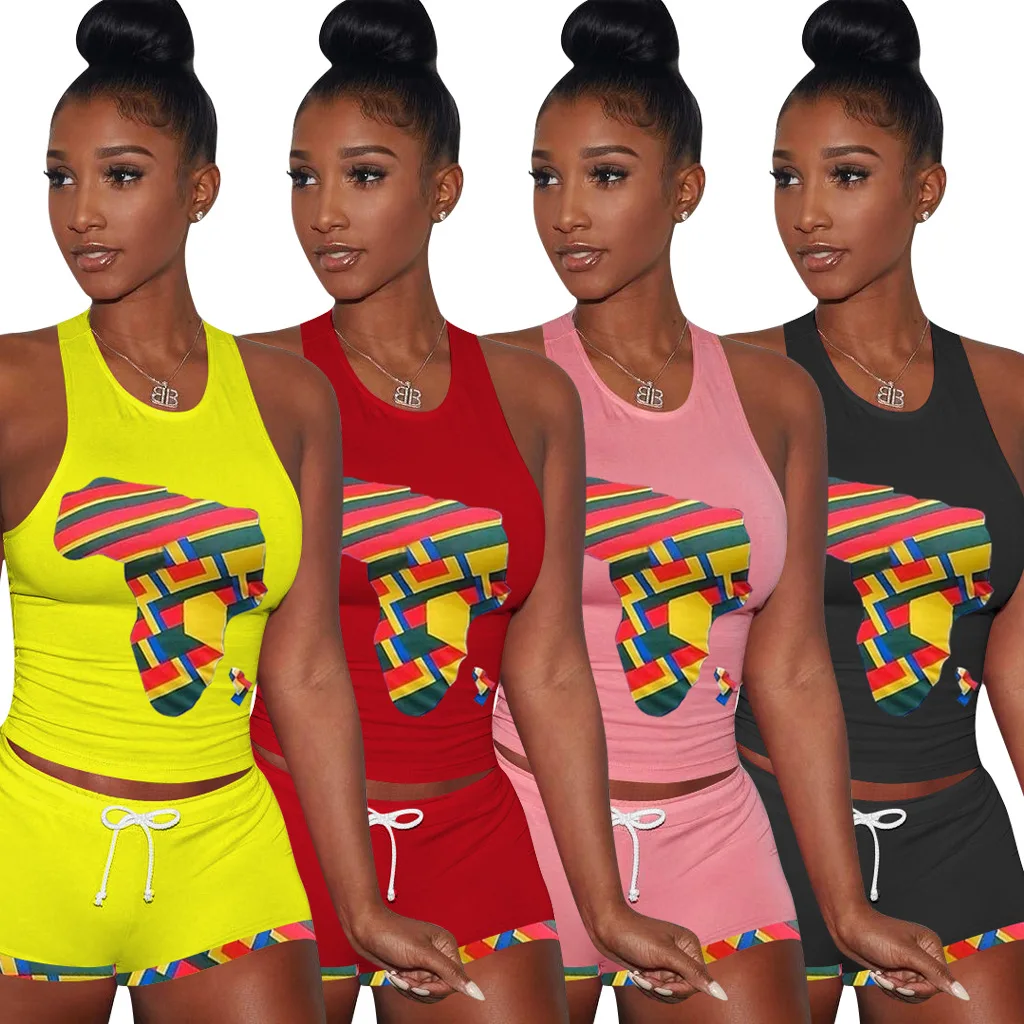 New Women Summer Colorful Print Two Piece Set Hollow Out O-neck T-shirt Shorts Pants Suit Sports Tracksuit Outfits
New Women Summer Colorful Print Two Piece Set Hollow Out O-neck T-shirt Shorts Pants Suit Sports Tracksuit Outfits