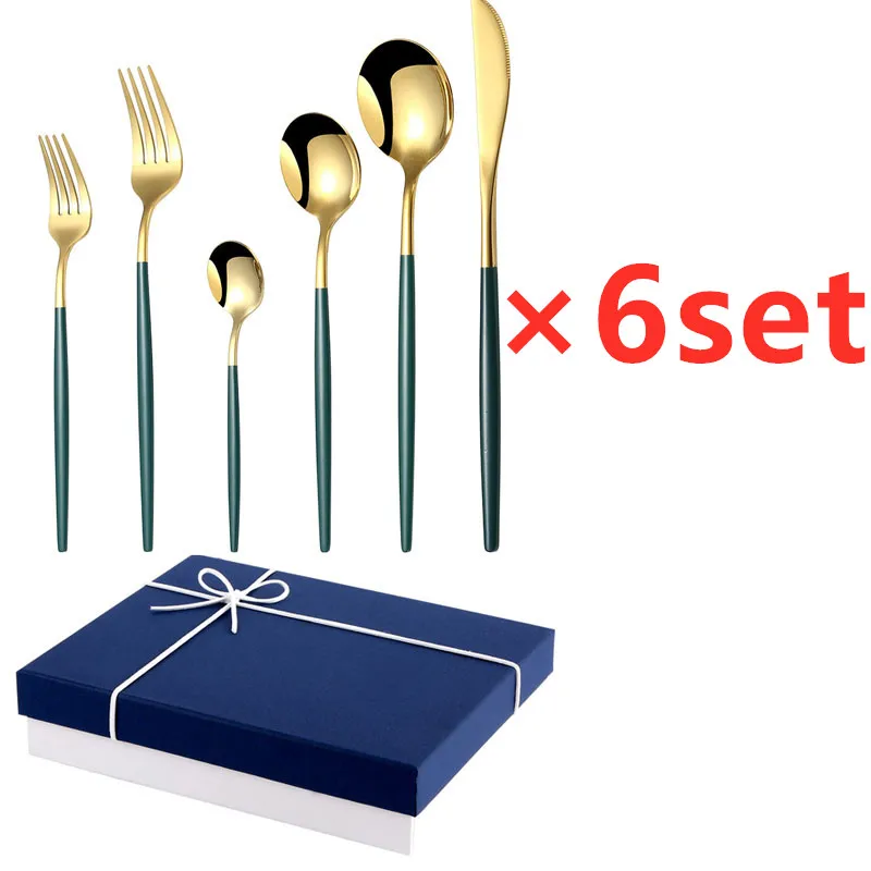 Набор столовых приборов из нержавеющей стали, комплект из 36 предметов, зеркальная вилка, ложка, нож, домашние столовые наборы, кухонные вилк... 
Набор столовых приборов из нержавеющей стали, комплект из 36 предметов, зеркальная вилка, ложка, нож, домашние столовые наборы, кухонные вилк...