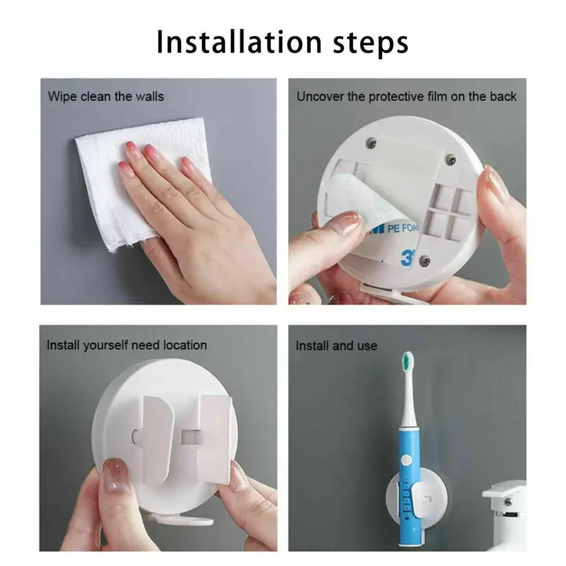 1/2Pcs Wall Mounted Electric Toothbrush Stand Auto Lock & Release Gravity Holder Base
1/2Pcs Wall Mounted Electric Toothbrush Stand Auto Lock & Release Gravity Holder Base