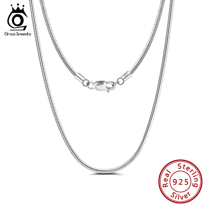 ORSA JEWELS Italian 2.0mm Round Snake Chain 925 Sterling Silver Necklace Sterling Silver Men Necklaces Chains Jewelry SC31
ORSA JEWELS Italian 2.0mm Round Snake Chain 925 Sterling Silver Necklace Sterling Silver Men Necklaces Chains Jewelry SC31
