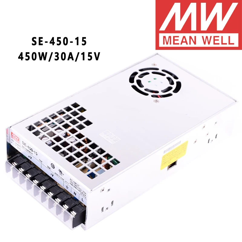 

SE-450-15 бренд Mean Well представляет 450W/30A/15V DC одиночные Выход Питание meanwell Интернет-магазин