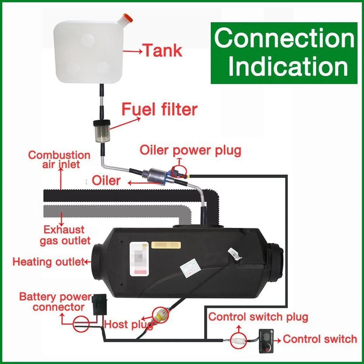 ЖК дисплей Дизельный подогреватель воздуха глушители для автомобиля 12V 8KW 10L бак
