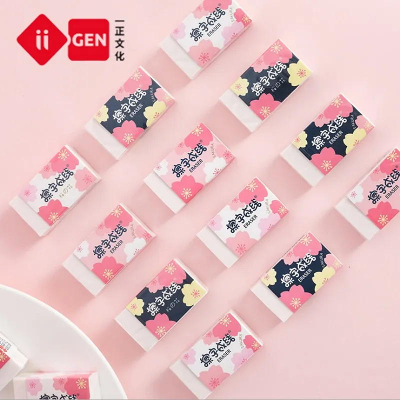 

30pcs Painting Eraser Kawaii Cherry blossoms Cartoons Student Reward Gift Office Supplies Stationery Cute Rubber Toy Wholesale