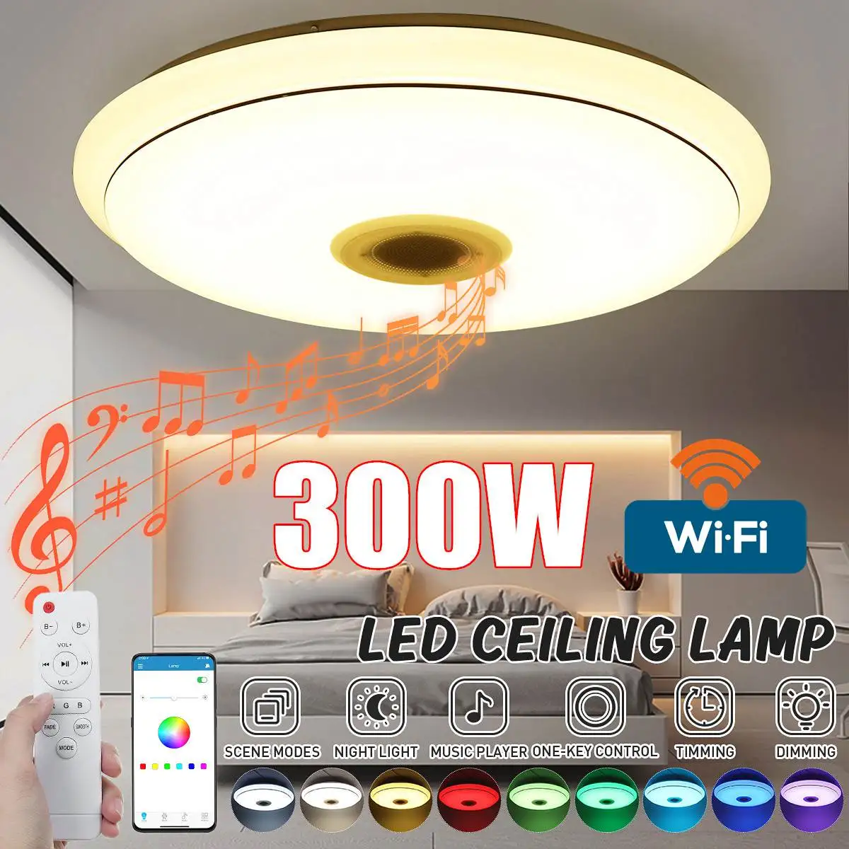 Современный потолочный светодиодный RGB светильник с Wi-Fi, 40 см, 50 см, музыкальный светильник с APP bluetooth, лампа для спальни, умный потолочный све...
Современный потолочный светодиодный RGB светильник с Wi-Fi, 40 см, 50 см, музыкальный светильник с APP bluetooth, лампа для спальни, умный потолочный све...