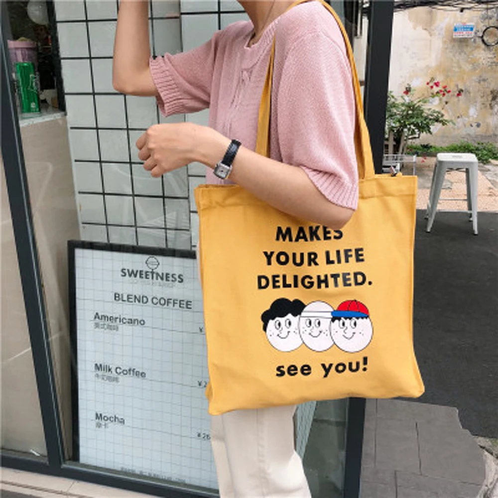 Cute Cartoom Printing Shoulder Bag For Women Canvas Tote Handbags Large Capacity Shopping Bag Ladies Casual Beach Bag 
Cute Cartoom Printing Shoulder Bag For Women Canvas Tote Handbags Large Capacity Shopping Bag Ladies Casual Beach Bag