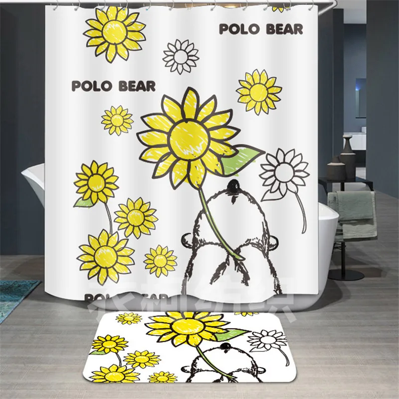 Shower Curtain Cartoon Pattern Thickened Polyester Waterproof and Mould Proof Bathroom Shower Curtain With Hooks
Shower Curtain Cartoon Pattern Thickened Polyester Waterproof and Mould Proof Bathroom Shower Curtain With Hooks