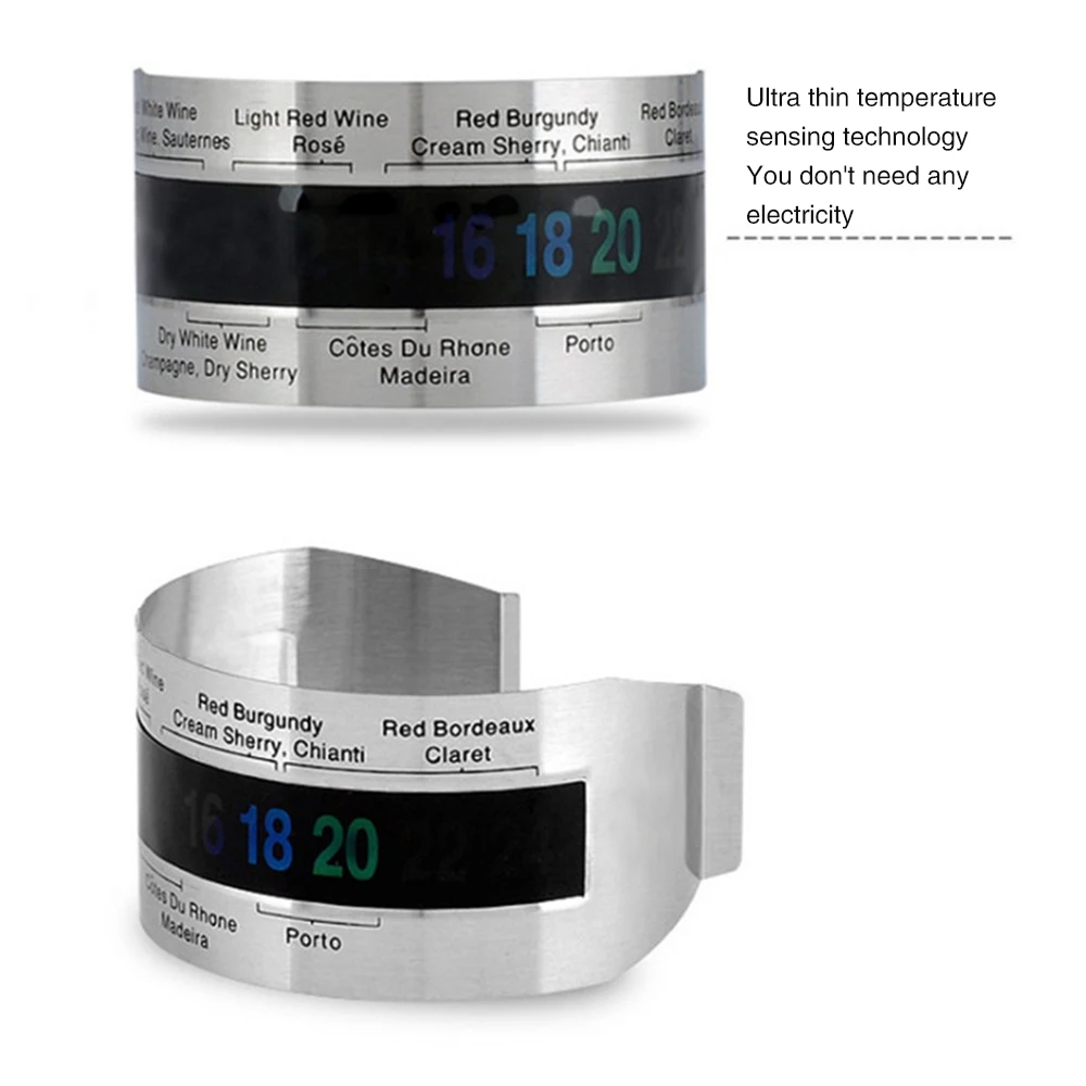 1pcs Creative Stainless Steel Bottle Wine Thermometer LCD Display Champagne Bracelet Thermometer Shop Bar Kitchen Tools 
1pcs Creative Stainless Steel Bottle Wine Thermometer LCD Display Champagne Bracelet Thermometer Shop Bar Kitchen Tools