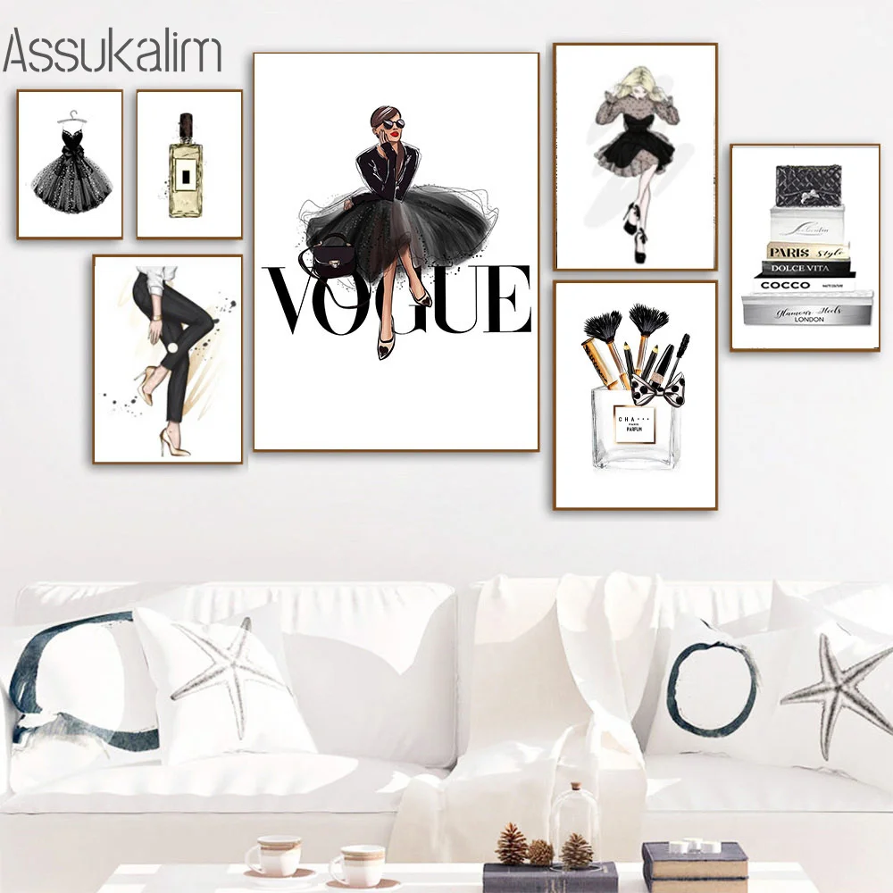 Abstract Fashion Canvas Painting Sexy Girl Wall Art Paintings Perfume Makeup Brush Print Wall Pictures For Living Room Decor 
Abstract Fashion Canvas Painting Sexy Girl Wall Art Paintings Perfume Makeup Brush Print Wall Pictures For Living Room Decor